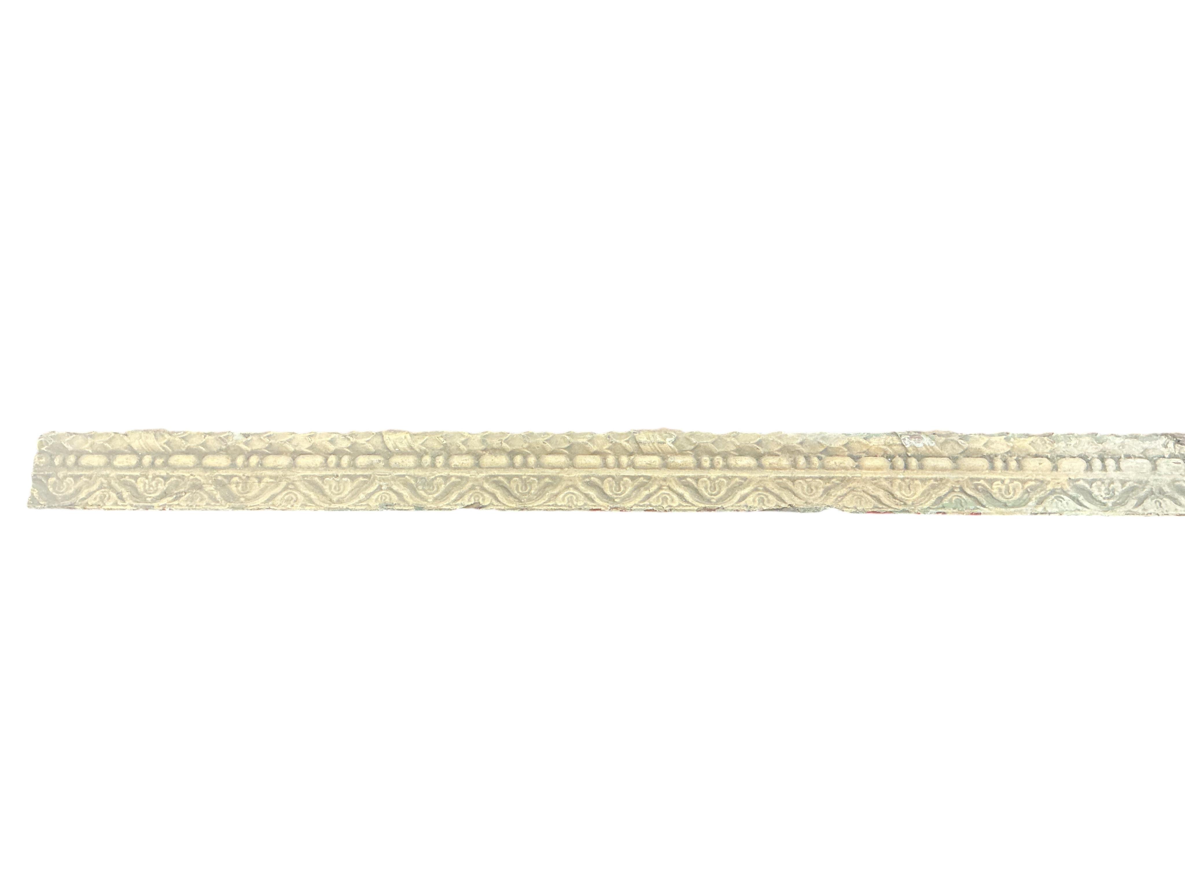 Two sections of 19th century carved pine and composition moulding, combined length approx. 340cm